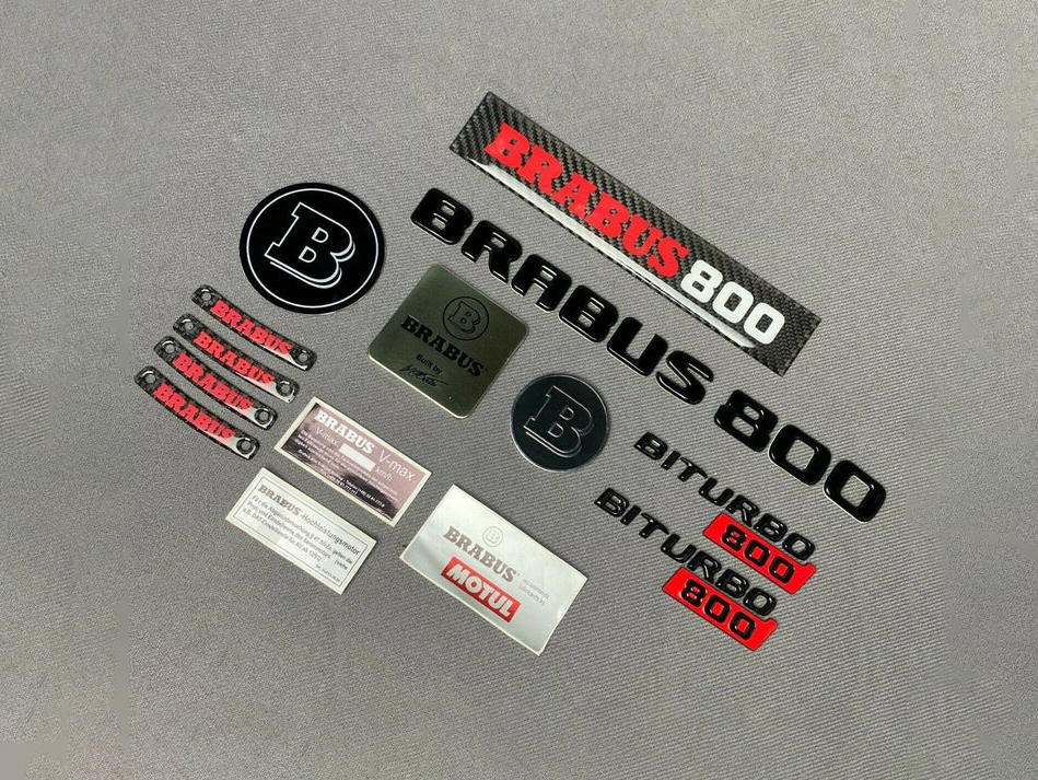 Mercedes G GT S E C Brabus 800 Badges Stickers Emblems Logo 36 pcs Set